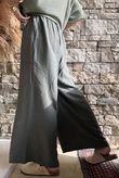 Basso Shirring Wide Leg Pant Khaki